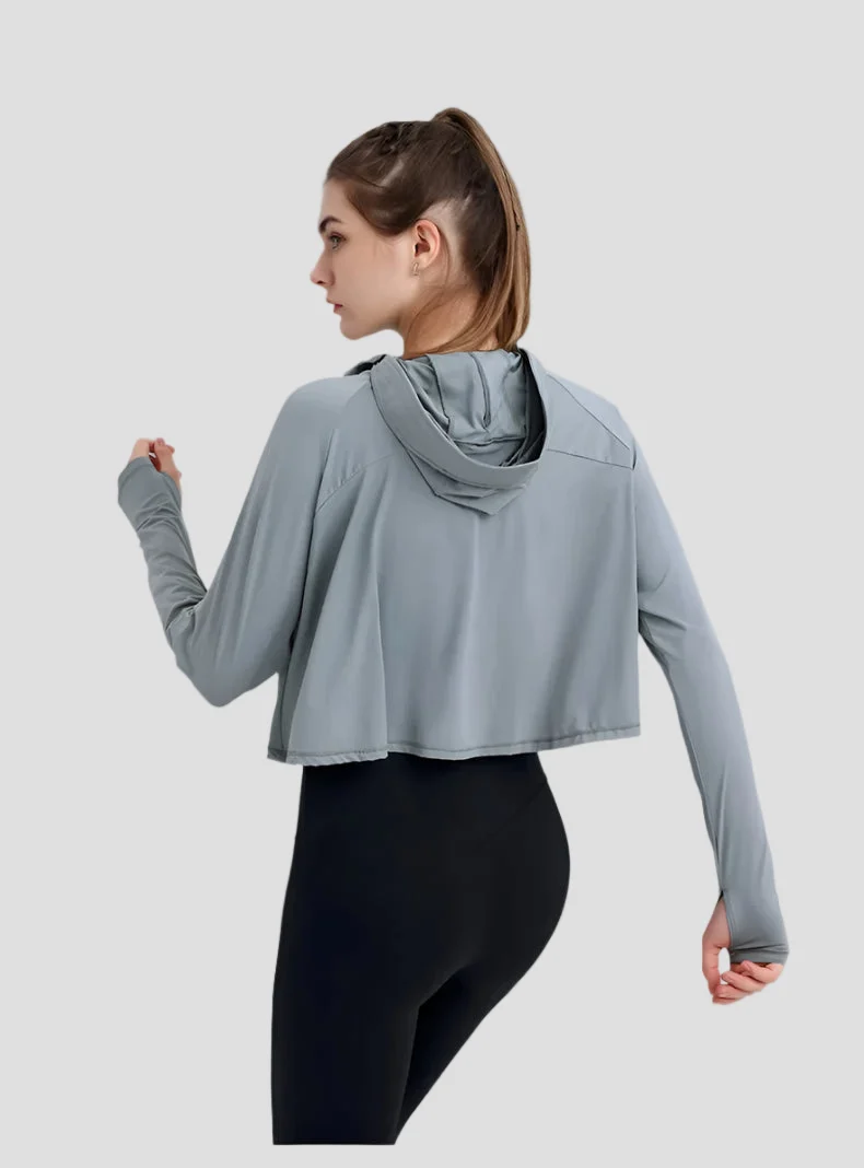 UPF 50+ Hooded Cropped Shirt