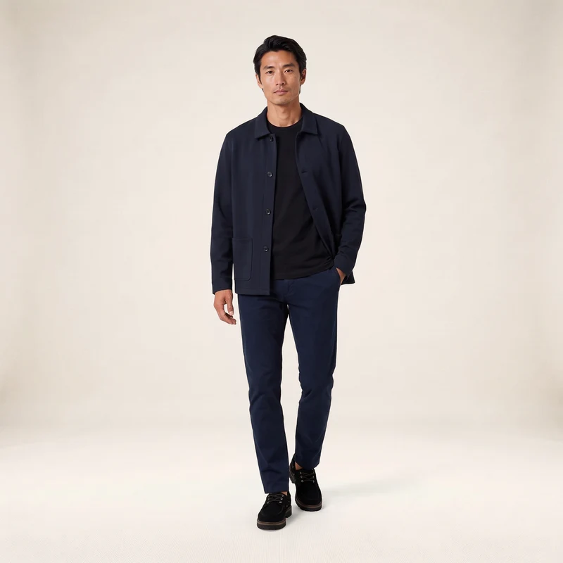 Veste worker stretch bleu marine foncé Waël