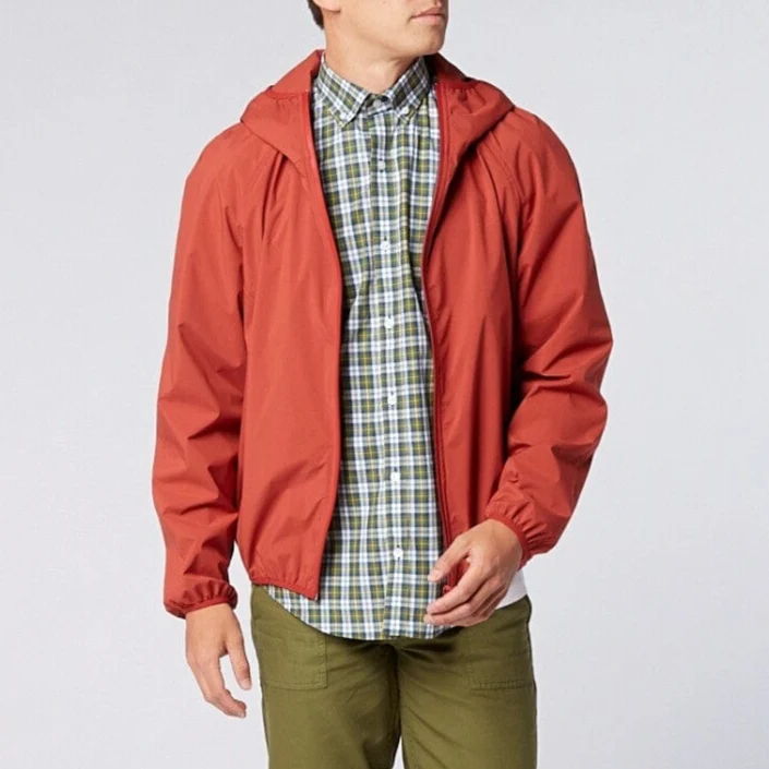 Windbreaker Imperméable en tissu technique orange abricot
