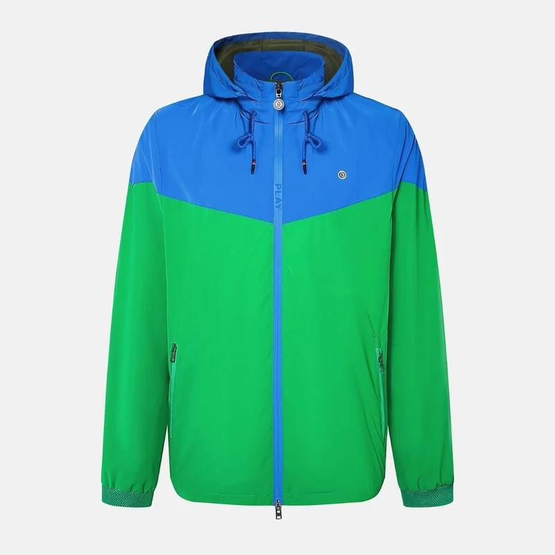 Veste coupe-vent bicolore vert Gazon SBPLAY