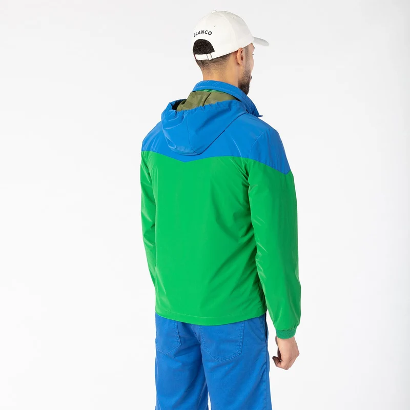 Veste coupe-vent bicolore vert Gazon SBPLAY
