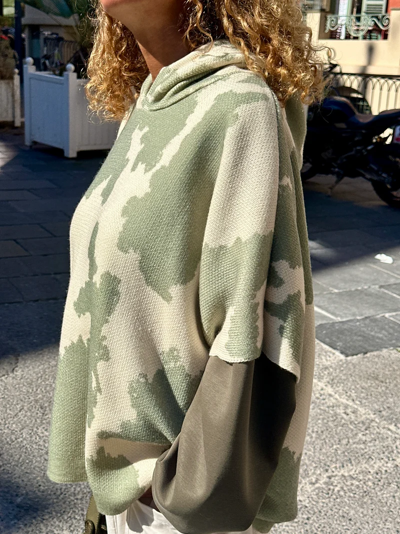 Pull sans manche kaki MILITAIRE