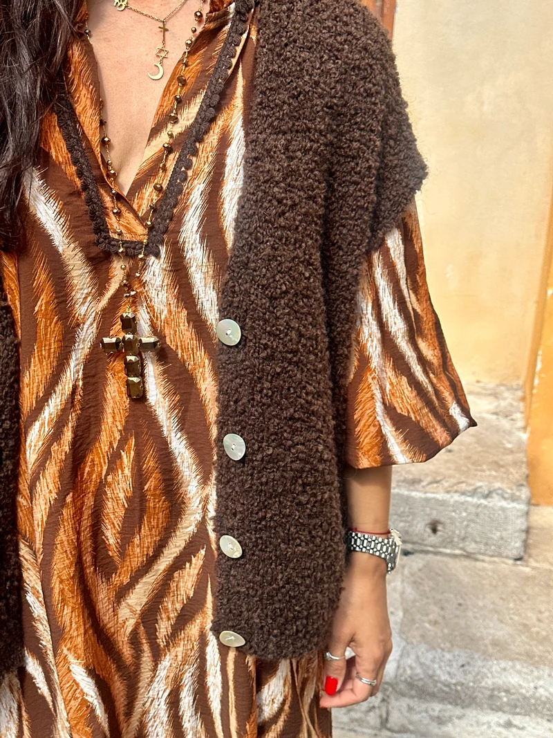 Gilet sans manche choco VALERIA