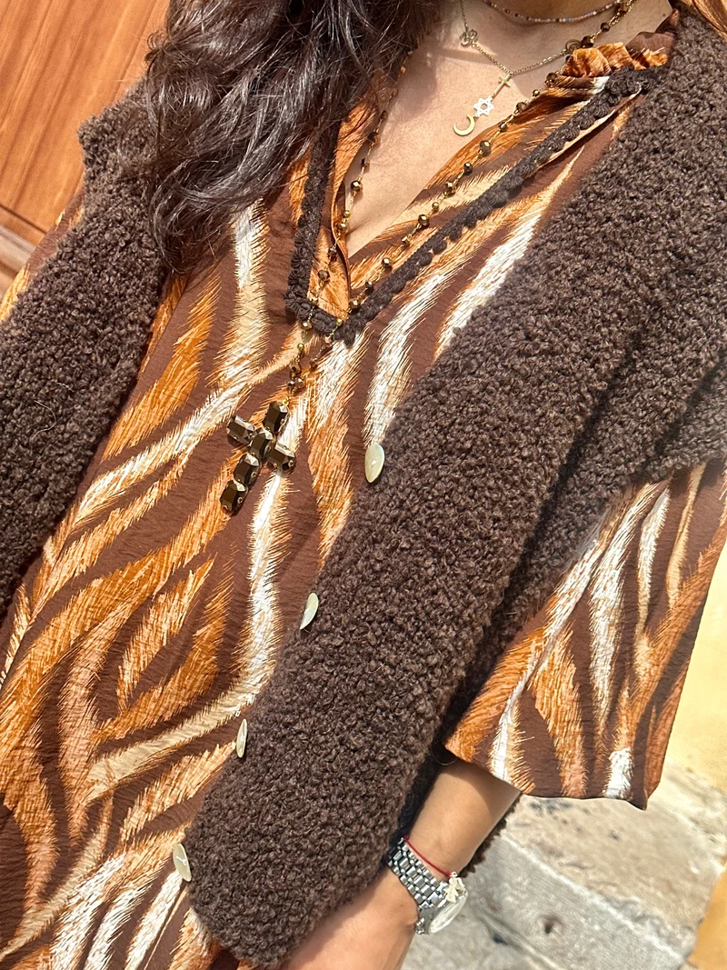 Gilet sans manche choco VALERIA