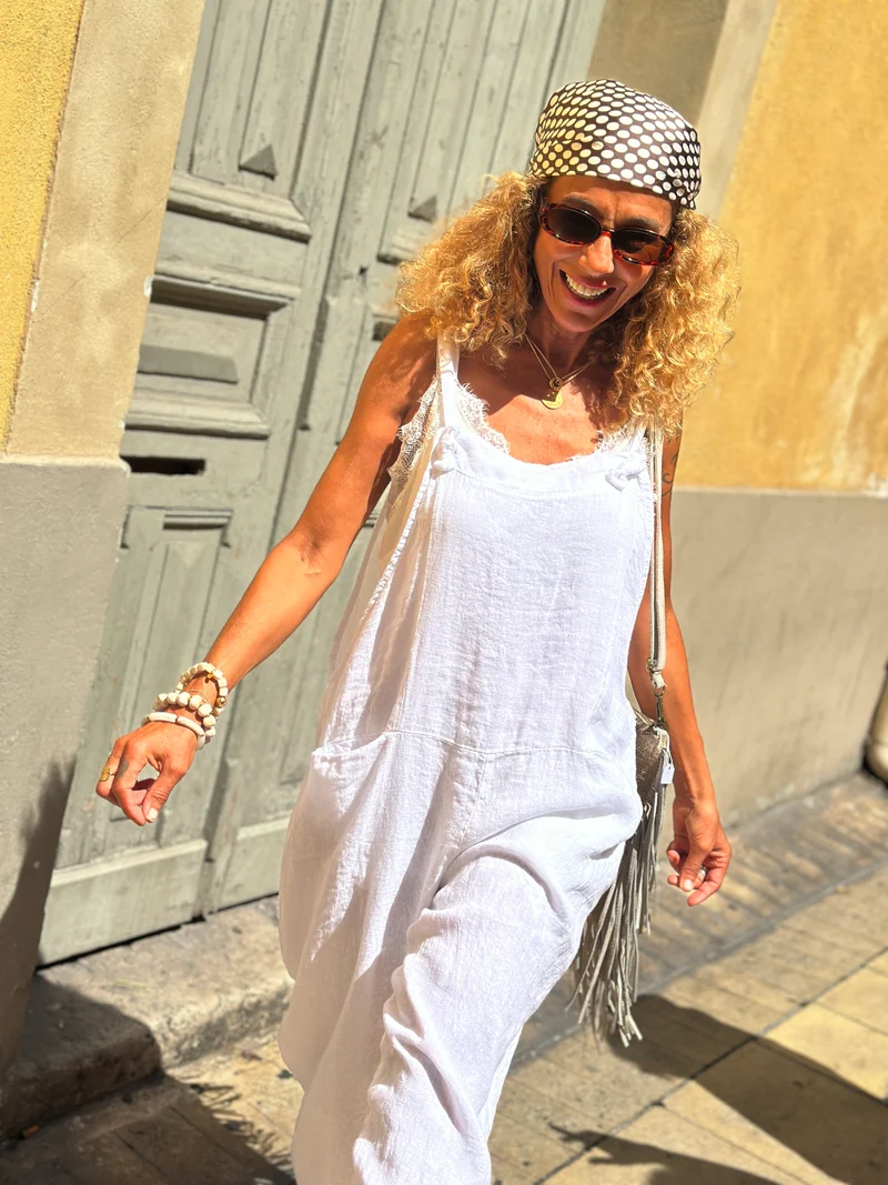 Salopette blanche LINA