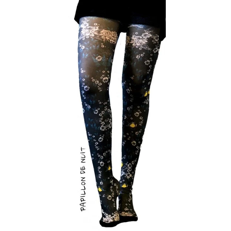 Collants Marie Antoilette papillon de nuit