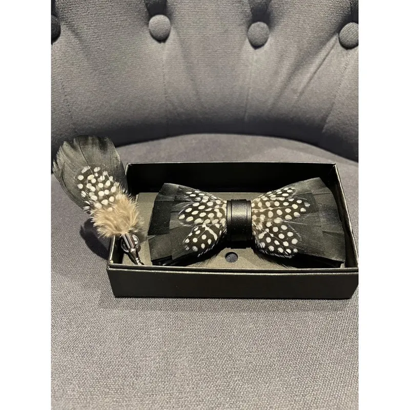 Coffret Noeud Papillon en Plume