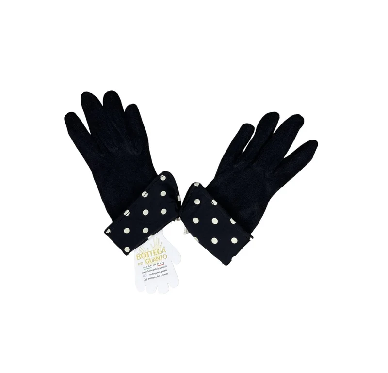 Gants à revers pois