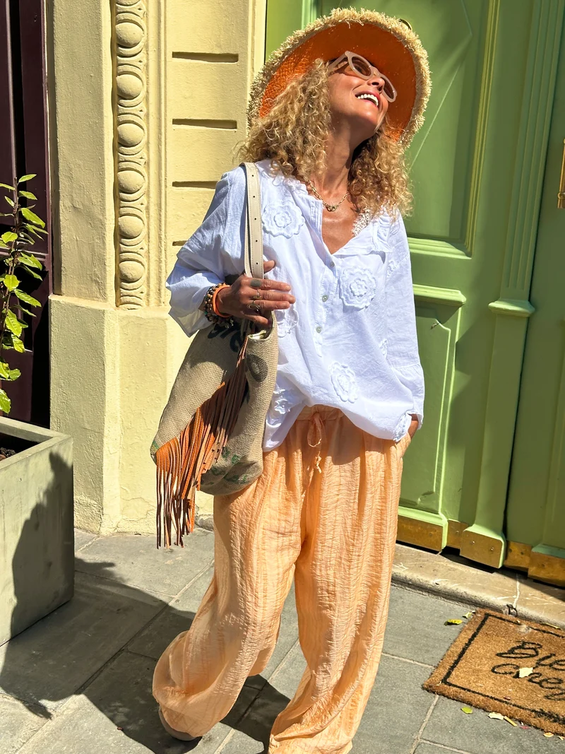Pantalon orange LIDIA