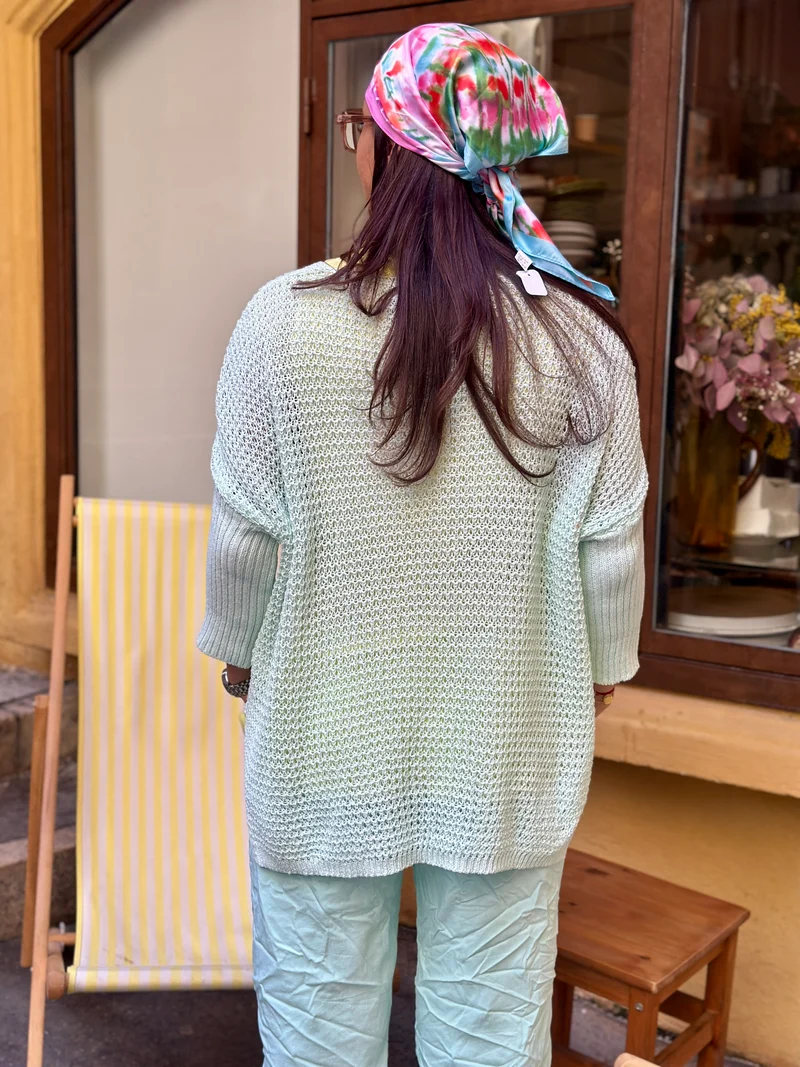 Pull turquoise SELF
