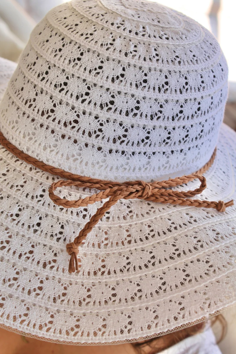 Chapeau blanc MARGUERITE