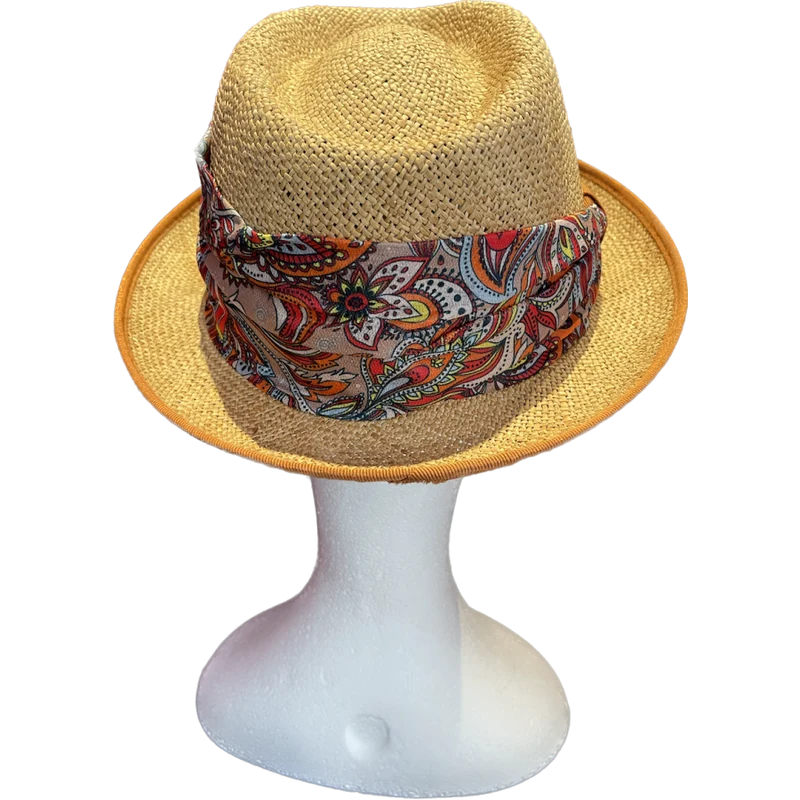 Chapeau petit bord marone