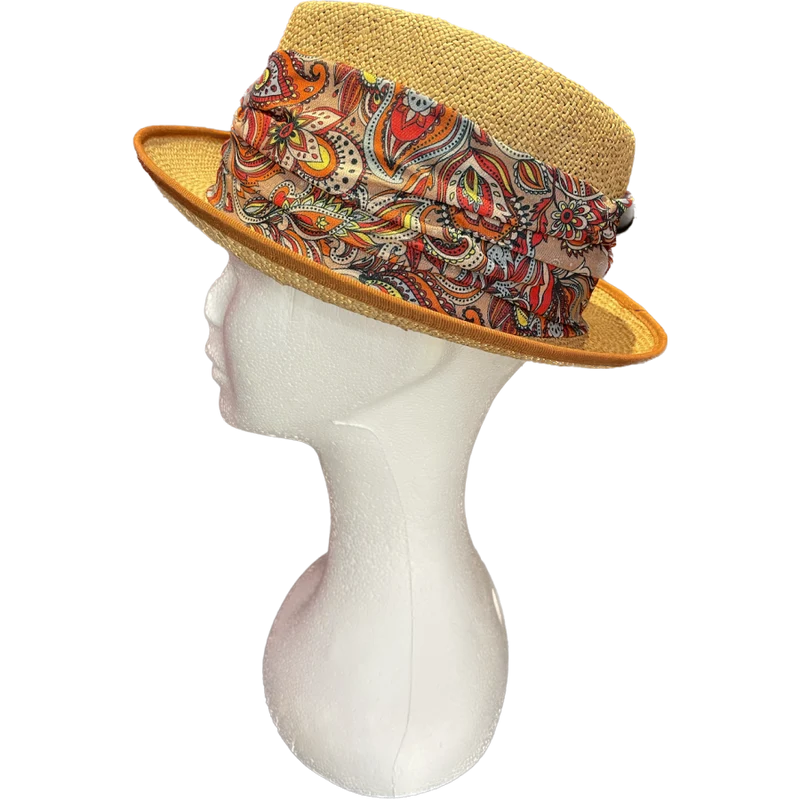 Chapeau petit bord marone
