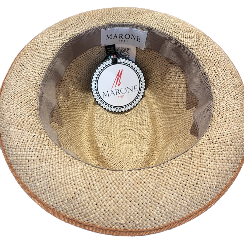 Chapeau petit bord marone