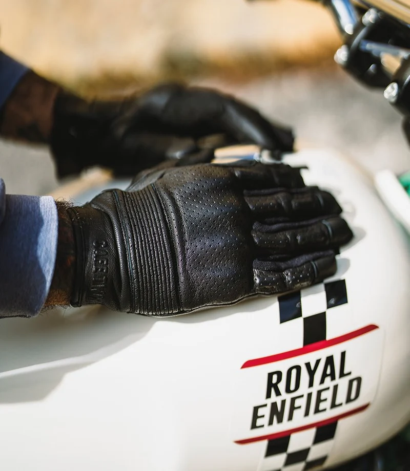 Guanti Moto Rapido Neri Cafe Twin con Protezioni e Palm Slider