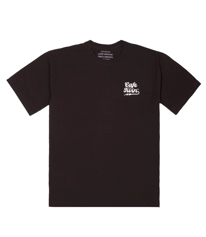 T-Shirt Cafe Twin Lightning Marrone