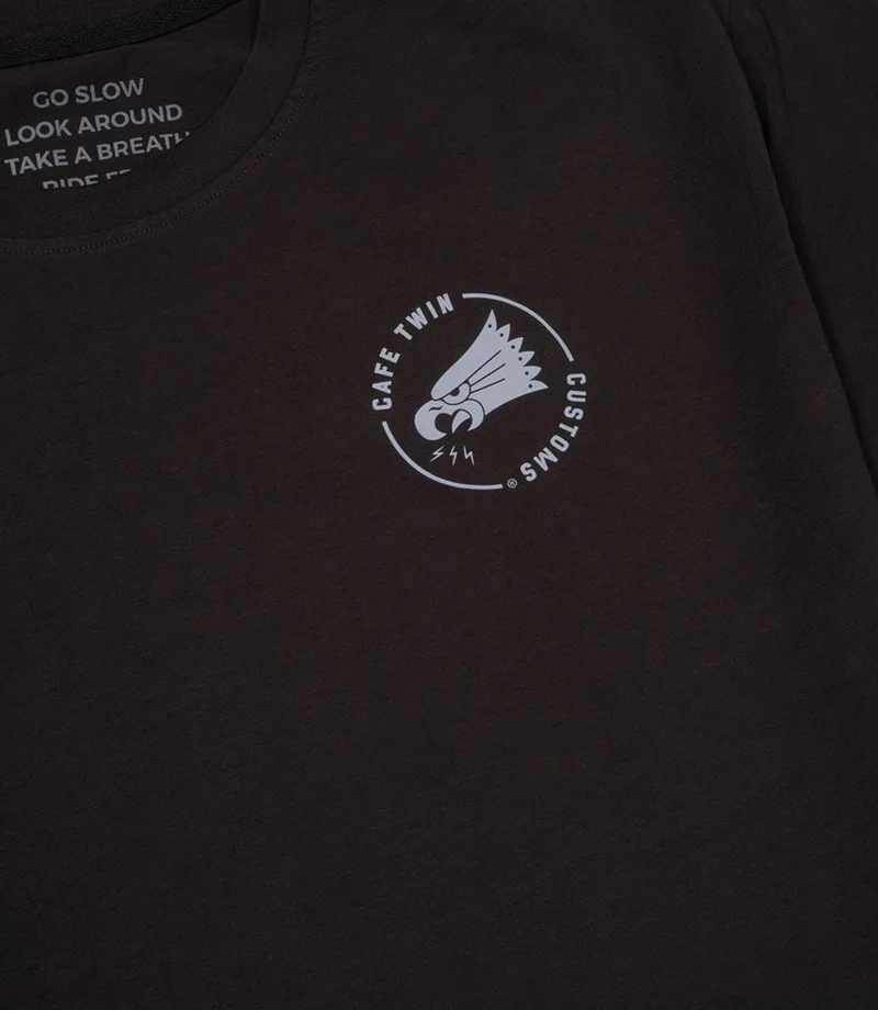 T-Shirt Cafe Twin Customs Grigia