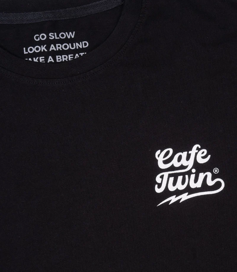 T-Shirt Cafe Twin Lightning Nera