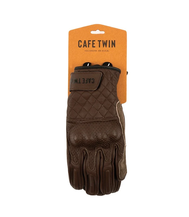 Guanti Moto con Protezioni Turtle Marroni