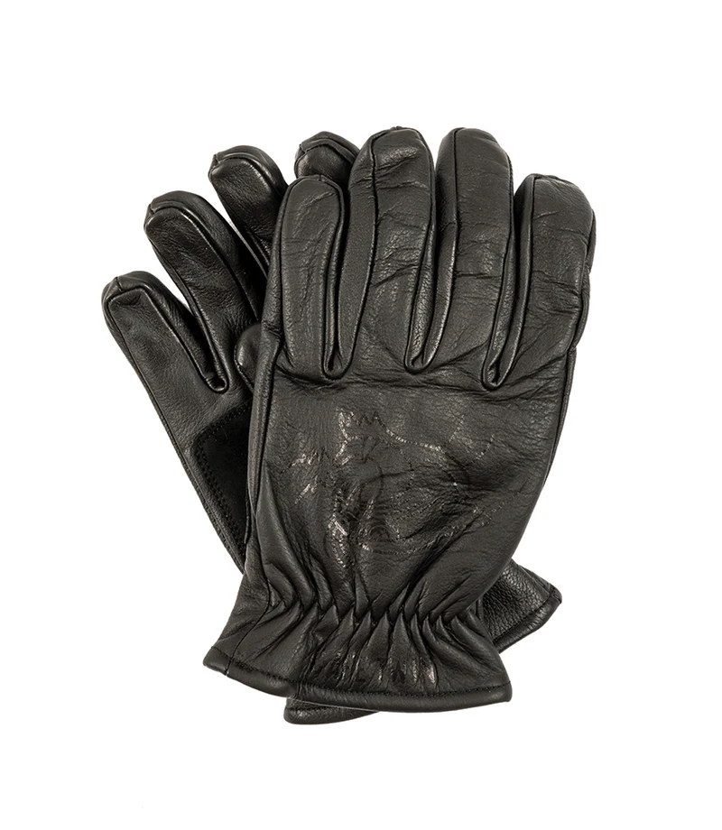 Guanti Moto Vintage Worker CT Nero in Pelle
