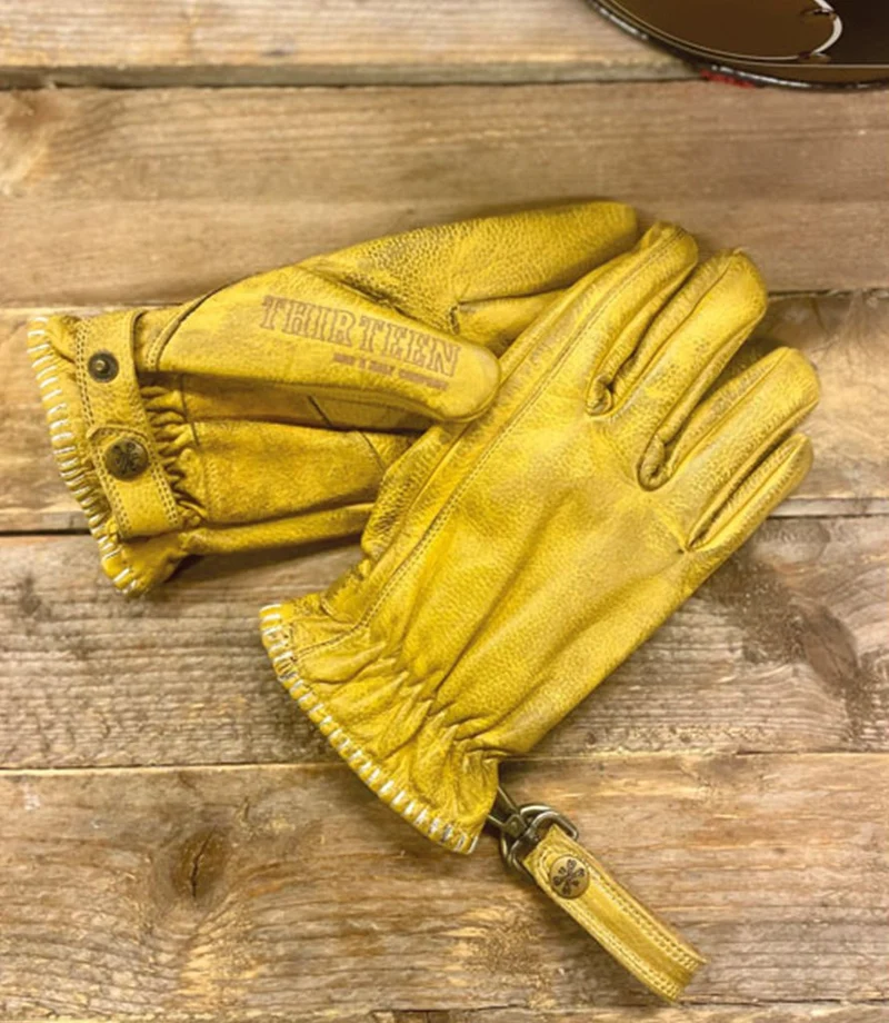 Guanti Moto Vintage 13 1/2 Loud Ride Gialli