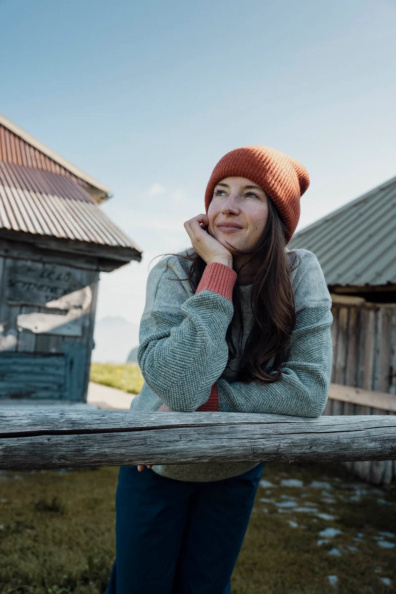 Pull chaud en laine recyclée Femme SKAGGGAM