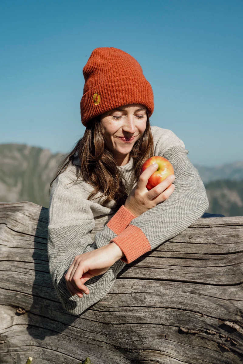 Pull chaud en laine recyclée Femme SKAGGGAM