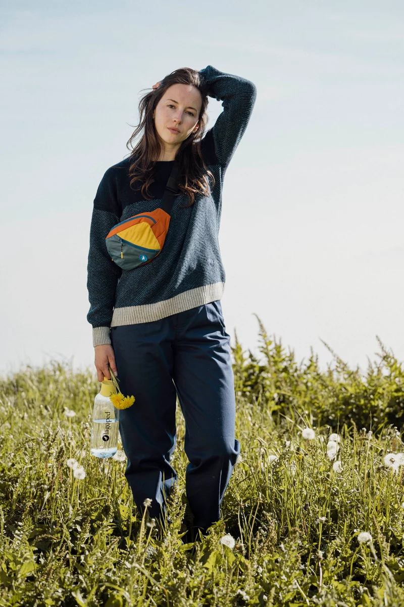 Pull chaud en laine recyclée Femme SKAGGGAM