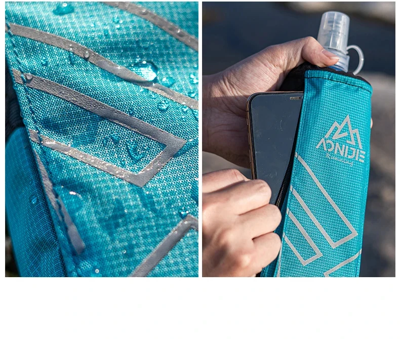 Porte-flasque / porte bouteille avec rangement pour running / trail "AONIJIE - A7106"