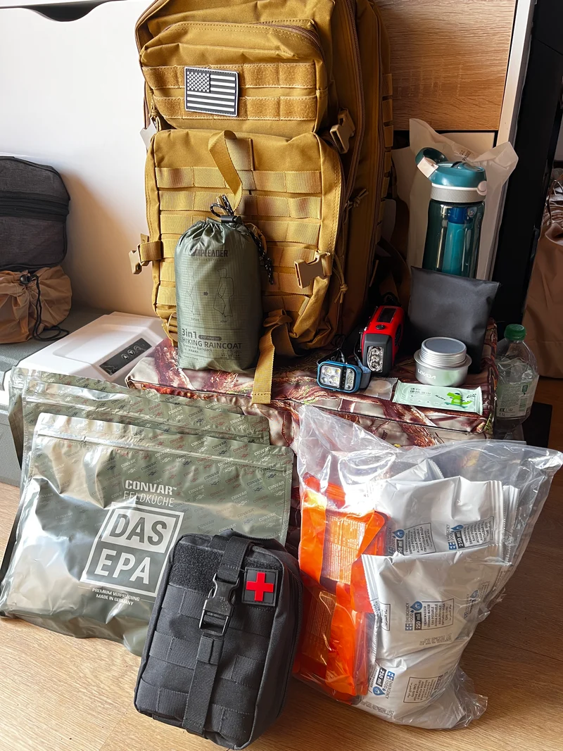 Sac d'évacuation & pack secours 48H-72H pour 1 personne "Planète-Rando - Survie Confort"