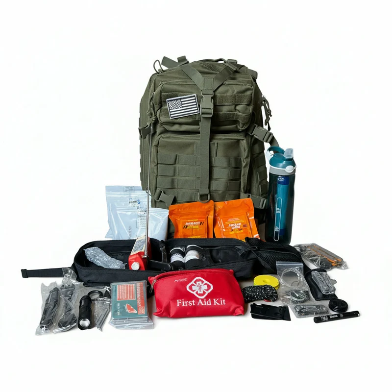 Sac d'évacuation & pack secours 48H-72H pour 1 personne "Planète-Rando - Survie First"