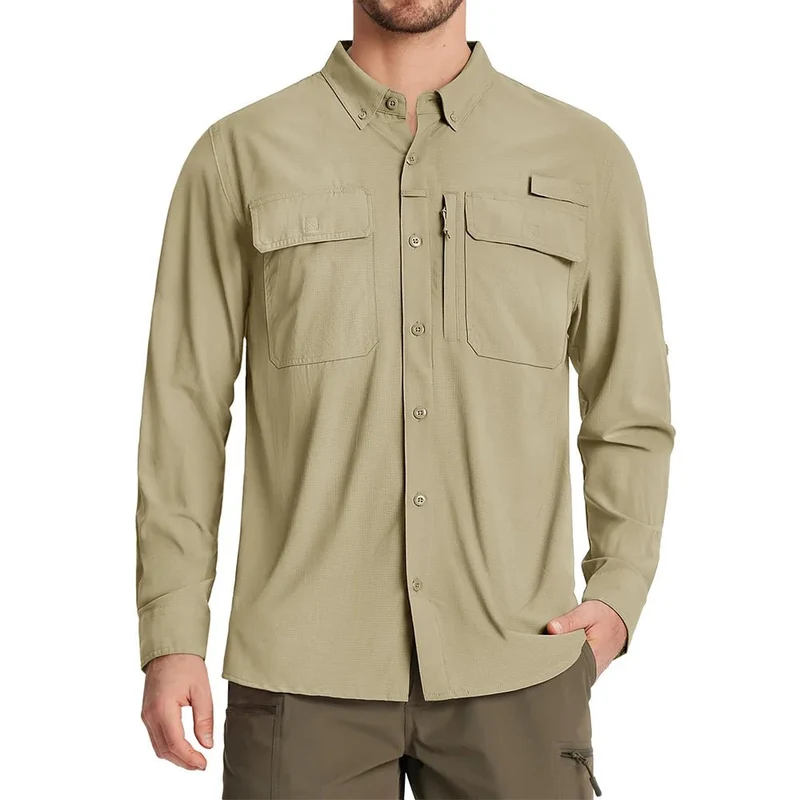 Chemises de randonnée à manches longues et protection solaire UPF 50+ pour homme "ST144"