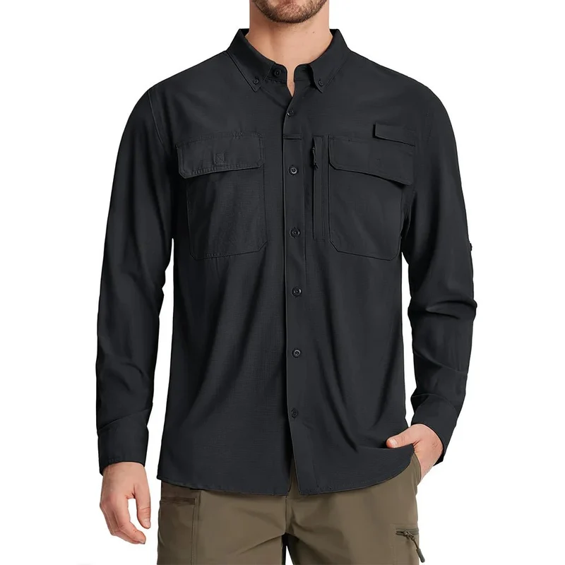 Chemises de randonnée à manches longues et protection solaire UPF 50+ pour homme "ST144"