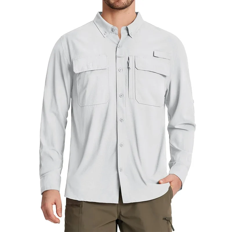 Chemises de randonnée à manches longues et protection solaire UPF 50+ pour homme "ST144"