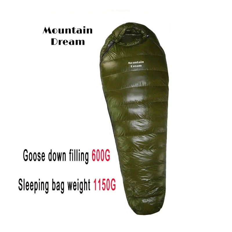 Sac de couchage momie en duvet d'oie 95% 800FP [+10C° confort] jusqu'à [-10°C confort] en version longue "Mountain Dream - Fill series Extended"