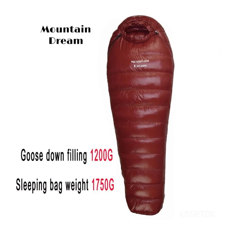Sac de couchage momie en duvet d'oie 95% 800FP [+10C° confort] jusqu'à [-10°C confort] en version longue "Mountain Dream - Fill series Extended"