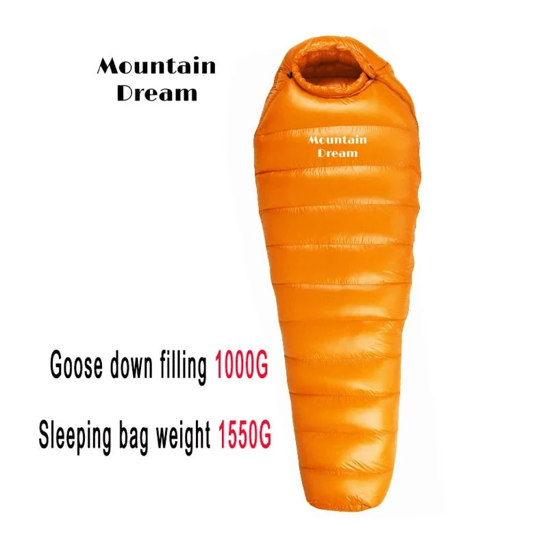 Sac de couchage momie en duvet d'oie 95% 800FP [+10C° confort] jusqu'à [-10°C confort] en version longue "Mountain Dream - Fill series Extended"