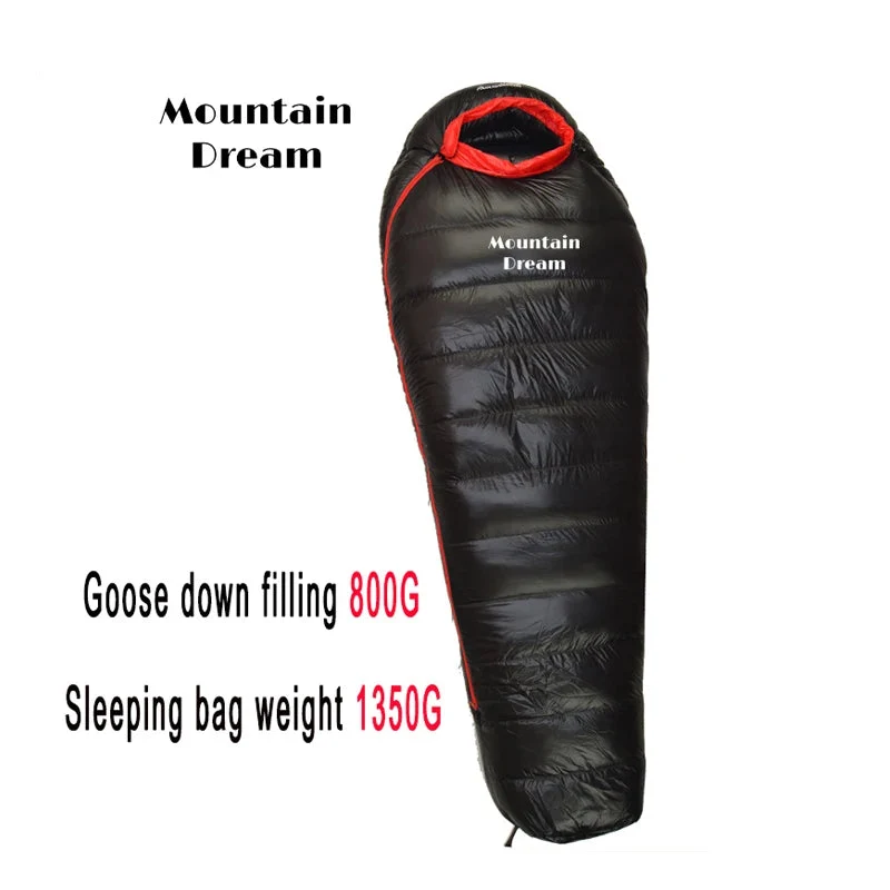 Sac de couchage momie en duvet d'oie 95% 800FP [+10C° confort] jusqu'à [-10°C confort] en version longue "Mountain Dream - Fill series Extended"