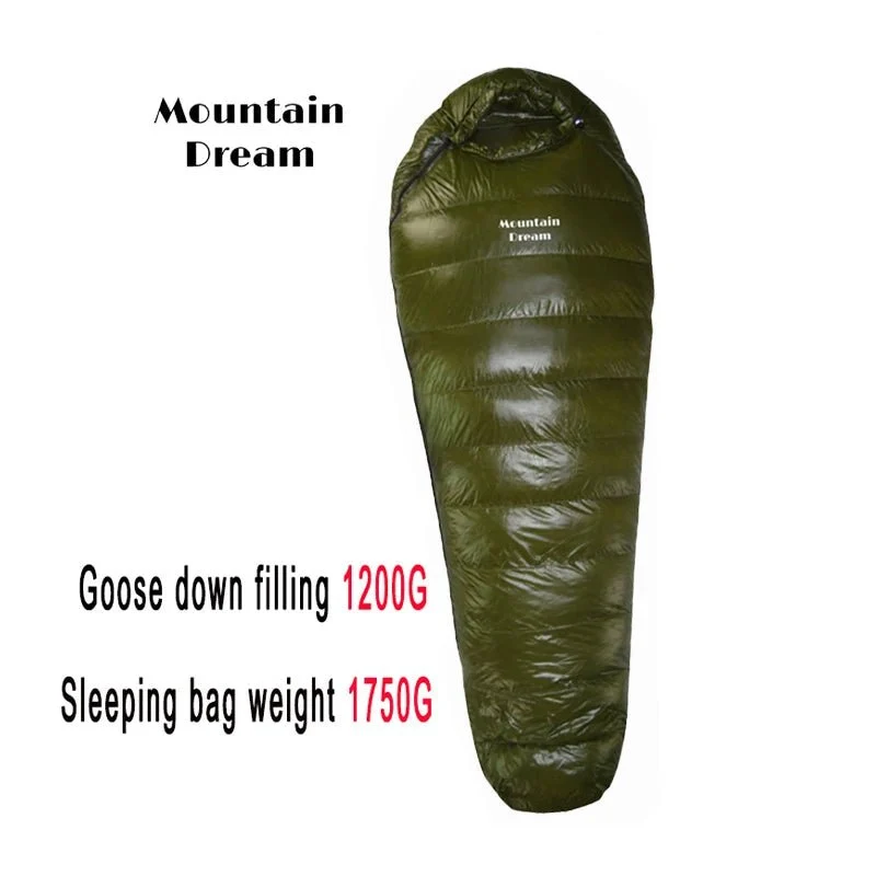 Sac de couchage momie en duvet d'oie 95% 800FP [+10C° confort] jusqu'à [-10°C confort] en version longue "Mountain Dream - Fill series Extended"