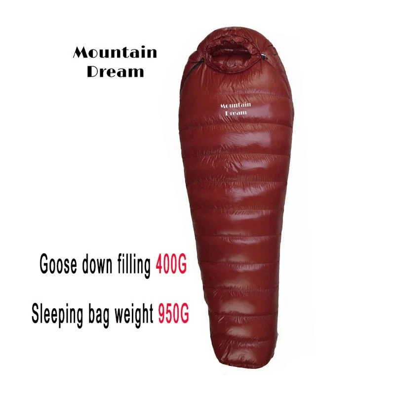 Sac de couchage momie en duvet d'oie 95% 800FP [+10C° confort] jusqu'à [-10°C confort] en version longue "Mountain Dream - Fill series Extended"