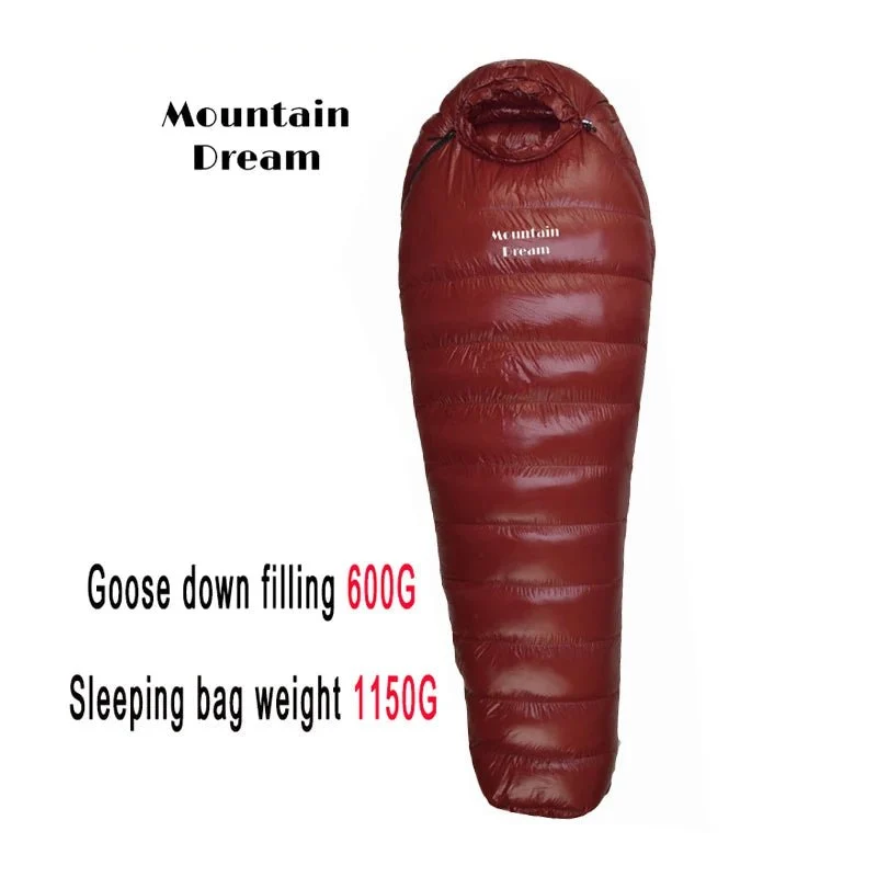Sac de couchage momie en duvet d'oie 95% 800FP [+10C° confort] jusqu'à [-10°C confort] en version longue "Mountain Dream - Fill series Extended"