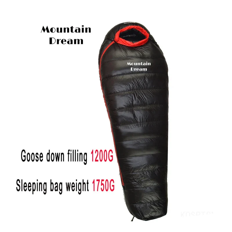 Sac de couchage momie en duvet d'oie 95% 800FP [+10C° confort] jusqu'à [-10°C confort] en version longue "Mountain Dream - Fill series Extended"