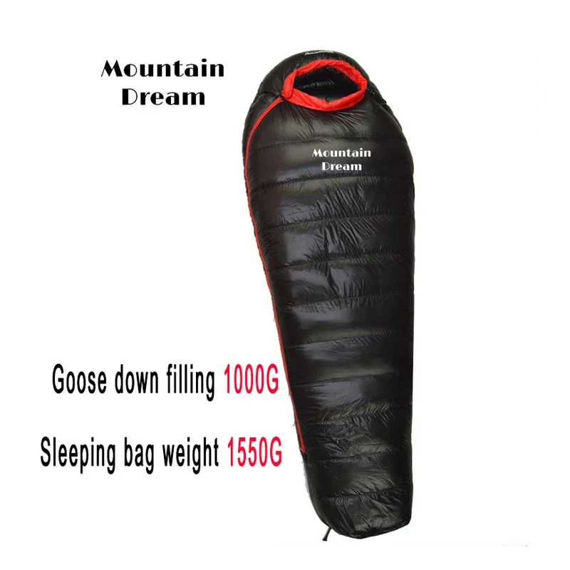 Sac de couchage momie en duvet d'oie 95% 800FP [+10C° confort] jusqu'à [-10°C confort] en version longue "Mountain Dream - Fill series Extended"