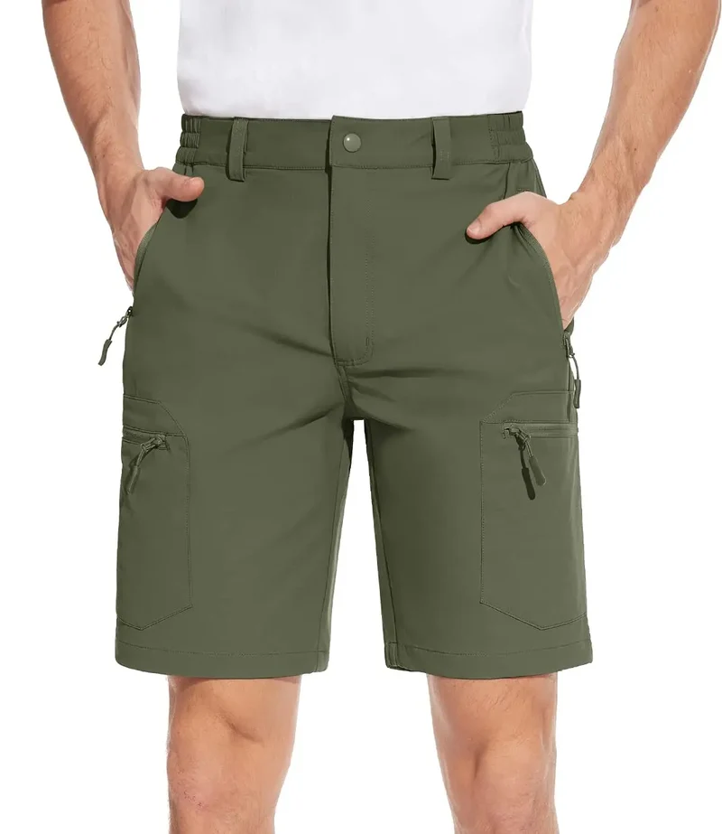 Short cargo d'été avec 5 poches zippées, extensible et léger "Planète Rando - PT752"