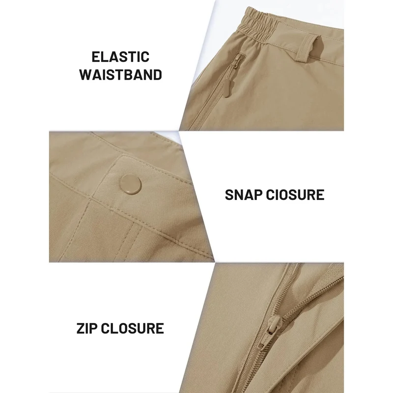 Short cargo d'été avec 5 poches zippées, extensible et léger "Planète Rando - PT752"
