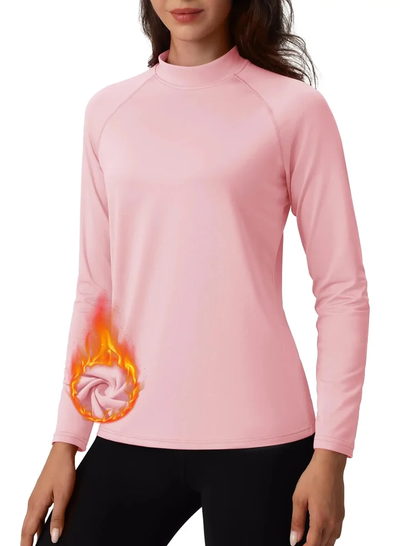 Sous-vêtement technique / sous-pull d'hiver doublé polaire pour femme "Planète Rando - TS329"