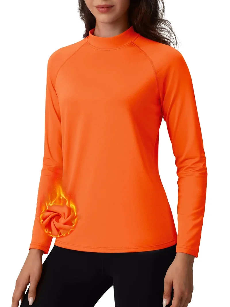 Sous-vêtement technique / sous-pull d'hiver doublé polaire pour femme "Planète Rando - TS329"