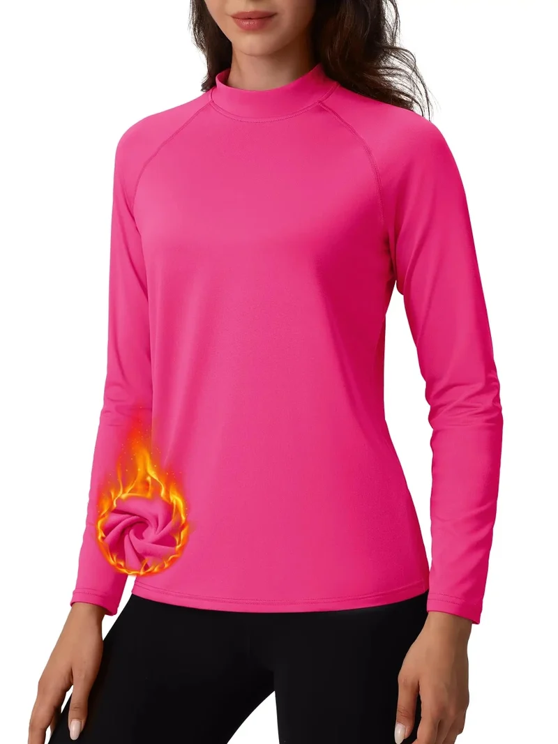 Sous-vêtement technique / sous-pull d'hiver doublé polaire pour femme "Planète Rando - TS329"