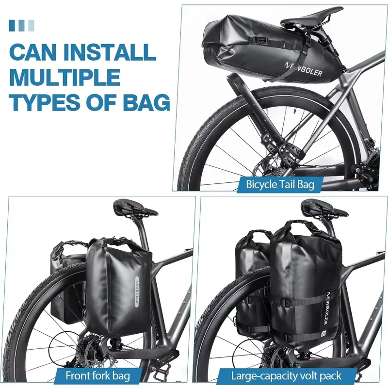 Porte sacoche sur fixation arrière en alliage d'aluminium pour VTT / Gravel "Newboler - HOL005 series"