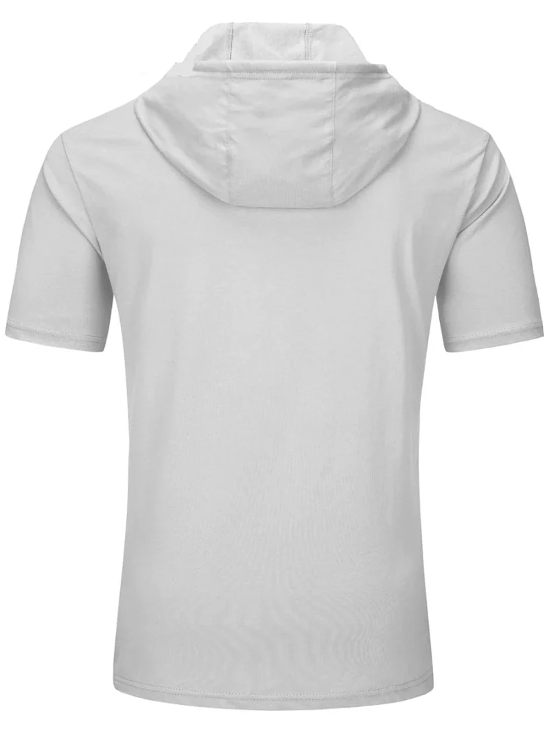 T-shirt à capuche légers en coton pour l'été, manches courtes "Planète Rando - TS300"